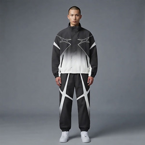 Conjuntos de Dos Piezas de Alta Calidad para Hombre, Trajes Deportivos Personalizados, Pantalones de Nailon, Trajes Deportivos Holgados, Conjunto de Traje Deportivo de Nailon Personalizado para Hombre - Product Image 1