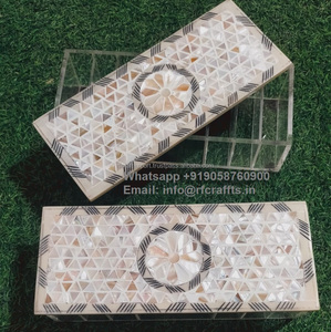 Caja de contenedor de chocolate dulce con incrustaciones de madreperla de madera acrílica en tamaño y forma personalizados para regalos - Product Image 5