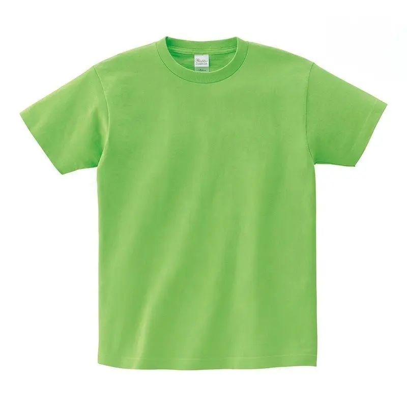 출하 준비 하이 퀄리티 190g 100% 면 승무원 목 짧은 소매 빈 티셔츠 공장 직접 판매 사용자 정의 로고 인쇄
