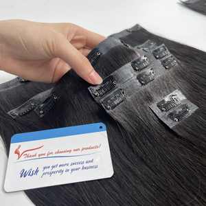 Extensions de cheveux à clips de qualité supérieure, diverses couleurs, nombreuses textures, cheveux humains vietnamiens, sans perte, sans nœuds - Product Image 6