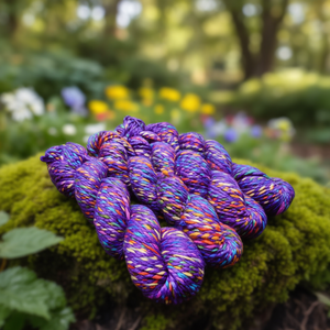 Fil de Soie de Mûrier 2 Brins Couleur Aubergine 75m/100g Teint Naturel pour Tricot - Product Image 3