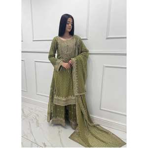 Ensemble de costumes de soirée pour femmes de créateur avec fil et séquence Vêtement de soirée élégant pour le travail - Product Image 1