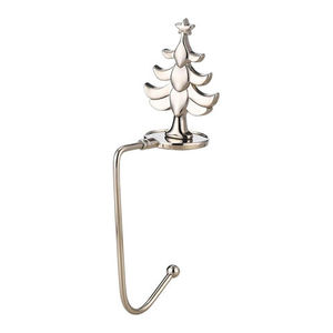 Silver Elegant Pine Tree Design Christmas <b>Stocking</b> <b>Holder</b> Christmas Concepts Decorations Accessory <b>Stocking</b> <b>Holder</b> - Product Image 1