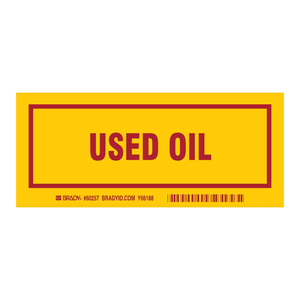 Étiquettes d'huile usagée Brady, adhésif durable résistant aux produits chimiques pour conteneurs industriels - Product Image 2