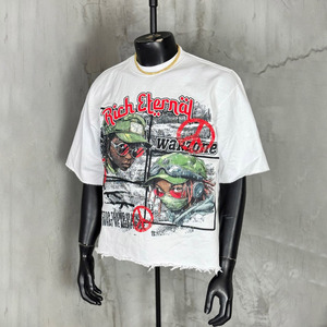 เสื้อยืดสตรีทแวร์ผู้ชาย แขนสั้น คอกลม ลายพิมพ์ ทรงปกติ ผ้าฝ้าย 100% ถักทอ ระบายอากาศได้ดี ดีไซน์สกรีนพิมพ์ - Product Image 2