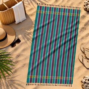 Toallas de playa Kikoy de alta calidad en oferta, las mejores calificadas para uso en la playa, toallas de playa turcas con flecos, exportador en India. - Product Image 5