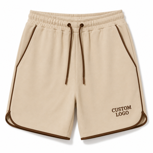 Pantalones cortos 3/4 de algodón para hombre, con logo personalizado, cintura elástica, largos, informales, para gimnasio, entrenamiento, fabricante mayorista - Product Image 1