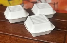 กล่องเบอร์เกอร์แบบใช้แล้วทิ้งทำจากชานอ้อยสำหรับครัวเชิงพาณิชย์ ขนาด 6x6 นิ้ว ย่อยสลายได้ พร้อมฝาปิด สำหรับร้านอาหาร - Product Image 2