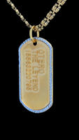 Collier personnalisé plaqué or 10 carats pour homme, pendentif plaque militaire 2D/3D avec diamant Moissanite certifié IGI, style Hip-hop pour les fêtes