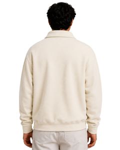 Sweat-shirt personnalisé pour homme, coupe oversize, à quart de zip, en molleton à manches longues, style streetwear décontracté, en coton épais - Product Image 2