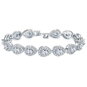 Pulsera de Tenis de Oro Blanco de 18K con Diamantes Certificados IGI de Claridad VVS, Estilo Clásico Romántico para Bodas, Compromisos y Aniversarios - Product Image 1