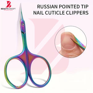 Ciseaux à cuticules de style professionnel, logo personnalisé, pointe incurvée extra fine, coupe-peaux mortes, outils de manucure en acier inoxydable - Product Image 2
