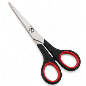 Black Red <b>Handle</b> Barber Scissors Professional Hair Cutting Scissors Stainless Steel Salon <b>Shears</b> - Product Image 1