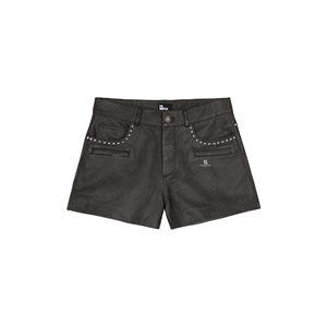 Shorts en jean pour femmes, taille haute, élastique, ourlet effiloché, logo personnalisé, 100% coton, pour l'été, vente en gros - Product Image 2