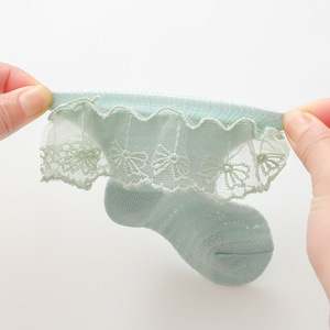 Calcetines de Algodón Transpirables sin Costuras con Encaje Antideslizante para Bebés Recién Nacidas, con Lazo, Medias Dulces para Bebés y Niñas Pequeñas - Product Image 2