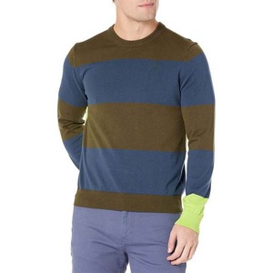 Suéter Casual de Punto a Rayas para Hombre, Cuello Redondo, Corte Regular, para Otoño, con Diseño de Contraste de Color, Sudadera Unisex de Último Diseño - Product Image 1