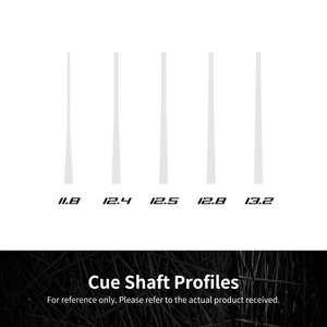 Manche de queue de billard en fibre de carbone OEM personnalisé 12,5 mm, profil conique professionnel, remplissage en mousse, faible déflection, avec embout Uni-loc radial - Product Image 2