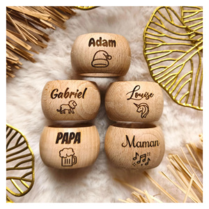 Anneau de serviette en bois tendance, anneau de serviette en bois de manguier hautement poli, ustensile de cuisine unique en émail pour table, à prix abordables - Product Image 6