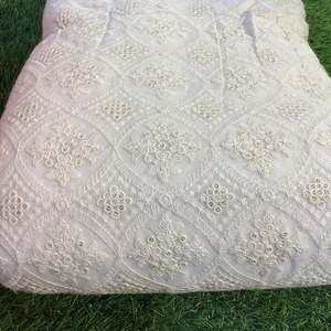Tela de Encaje con Lentejuelas y Bordado Personalizado, Tela de Lujo con Cuentas para Vestidos de Moda Africana - Product Image 1
