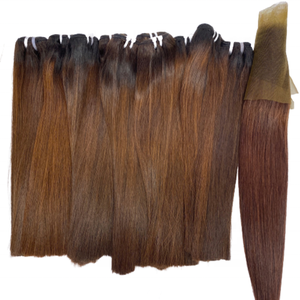 Vente en gros de cheveux raides colorés en os, cheveux humains raides noirs naturels pour femmes noires du Vietnam - Product Image 2