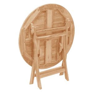 <b>Folding</b> Round Solid Wood <b>Dining</b> <b>Table</b> for Mall Use Durable Eco-Friendly Modern Minimalist Design 2 Seating Capacity - Product Image 4