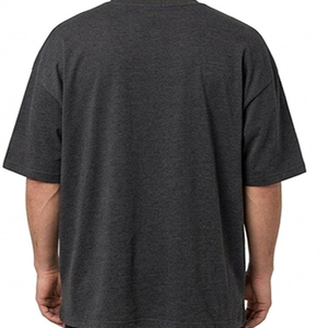 T-shirt Homme Coupe Droite Tendance 100% Coton Biologique Design Uni Écologique Décontracté Streetwear Homme T-shirt Oversize - Product Image 2
