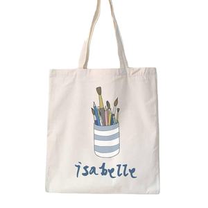 Customizable Extra <b>Large</b> Cotton <b>Canvas</b> Tote <b>Bags</b> with Letter Pattern Shoulder Strap Personalized Logo - Product Image 1