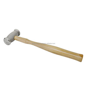 Marteau de texturation de 280 grammes tissé et visage rayé en acier inoxydable poignée en plastique outil de bijoux pour le métal formant des établis - Product Image 2