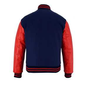 Ropa de invierno, chaqueta de invierno, chaquetas estilo universitario de cuero/lana para venta en línea a precio económico - Product Image 5