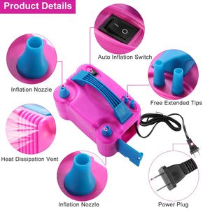 Inflador de Globos Eléctrico de 600W con Doble Boquilla, Bomba de Aire para Decoración de Fiestas, Bodas y Festivales - Product Image 6
