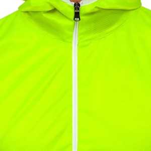 Chaqueta Cortavientos Verde Neón para Hombre, con Cierre de Cremallera de un Cuarto, Logotipo Frontal Sólido, Secado Rápido, Ligera, Informal, para Invierno - Product Image 4
