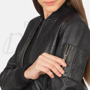Women High Quality Vintage Black <b>Leather</b> Real Cow Skin <b>Leather</b> Motorcycle <b>Jacket</b> For Women Custom Women Black <b>Leather</b> <b>Jacket</b> - Product Image 6
