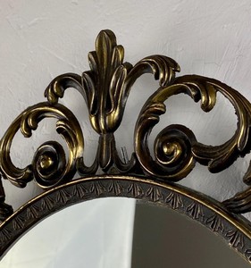 Miroir italien vintage - Décoration murale en métal de style victorien - Product Image 2