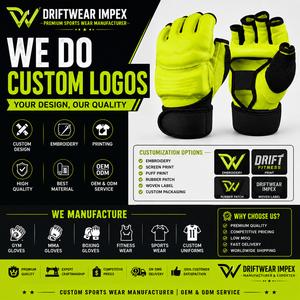 Gants d'entraînement en cuir personnalisés à doigts ouverts, rembourrés, avec fermeture auto-agrippante pour arts martiaux, MMA, grappling, fitness, entraînement – Fabricant OEM ODM - Product Image 6