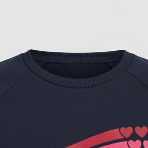 Custom Printed Front Navy <b>Blue</b> Casual Women's Eco-Friendly Fleece Sweatshirt <b>Bow</b> Decoration Warm Winter Breathable Streetwear - Product Image 4