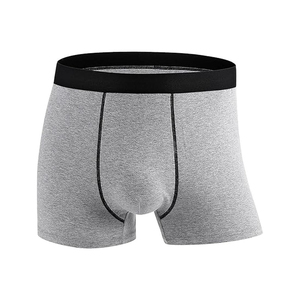 Calzoncillos Boxer para Hombre, de Cintura Alta, Sin Costuras, Transpirables, Antibacterianos, Antiestáticos, de Secado Rápido, Tejido de Algodón y Bambú - Product Image 1