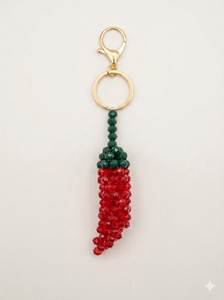 Fashion Embroidery Beaded Keychain Handmade Statement Accessory for <b>Purse</b> <b>Backpack</b> Luggage and Car Keys - Product Image 4