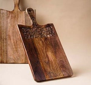 Tabla de cortar de madera, tabla de cocina de madera natural para cortar verduras, carne y frutas, accesorio de cocina duradero. - Product Image 1