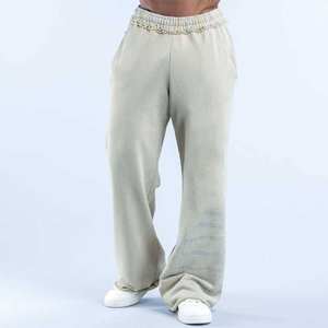 Pantalones Deportivos de Felpa Francesa 100% Algodón, Corte Recto, para Hombre, con Logotipo Personalizado OEM, para Invierno, Talla Grande, de Secado Rápido, para Gimnasio y Jogging - Product Image 1