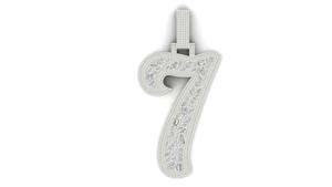 Collar con colgante de letra 7 de moissanita, directo de fábrica, joyería hip hop para uso diario - Product Image 2