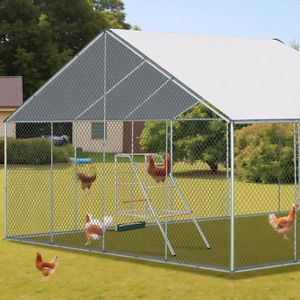 Pollaio Esterno per Galline 103*50*100cm, Gabbia per Animali Resistente e Confortevole - Product Image 6