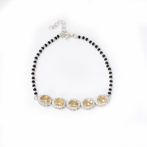 Natural Silver Citrine <b>Bead</b> <b>Bracelet</b> for Women Gift <b>Bracelet</b> Everyday Wear Handmade Luxury Classic Fashion Unisex Jewelry Gift - Product Image 1