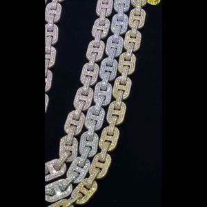 Customized 16mm Cuban Link Moissanite <b>Chain</b> 925 Sterling Silver Rose Gold Finish High Quality <b>Iced</b> Jewelz D VVS Necklace - Product Image 2