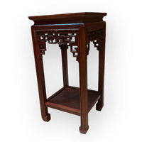 Socle de présentation autoportant carré en bois massif Huong, durable, poli et peint, fait main, pour statue, décoration intérieure Tam Viet