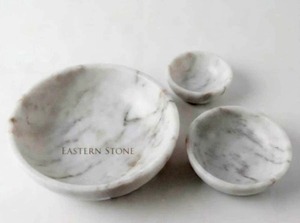 Handcrafted Natural Marble Decorative Bowls, Luxury <b>Stone</b> Serving and Fruit Bowl for Home Decor, Wholesale Custom Marble - Product Image 2