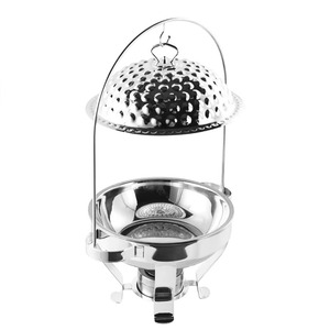 Calentador de comida tipo buffet de alto rendimiento, plato para calentar de acero inoxidable, ideal para servir comida caliente en bodas y fiestas. - Product Image 5