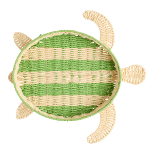 Handwoven Seagrass Turtle Shaped Basket Tray Natural Eco Friendly Wicker Storage Organizer for Kids Room Decor OEM Supplier - Product Image 2