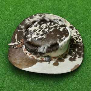 Premium quality custom Handmade Cowhide Steampunk Leather Top <b>Hat</b> Rustic Western Cosplay Accessory - Product Image 5