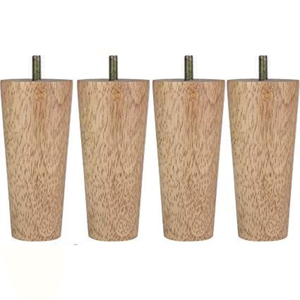 Wooden Round Furniture Legs Solid Wood Natural Finish for Sofa Dresser Cabinet Replacement Solid Wood Round Sofa Legs - Product Image 1