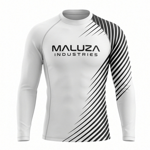 Rashguard de grappling personnalisé de qualité supérieure à manches courtes, imprimé par transfert thermique sur le devant, maillot de compression pour BJJ MMA et entraînement en salle de sport 100% - Product Image 1